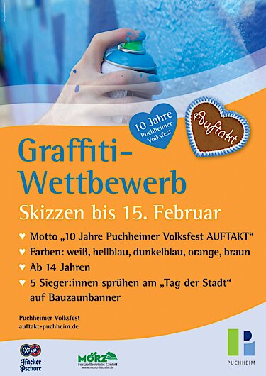 Puchheimer Volksfest AUFTAKT 2023 Graffiti-Wettbewerb Plakat